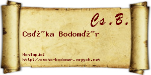 Csóka Bodomér névjegykártya